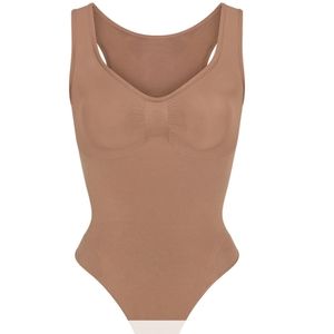 SKIMS Seamless Sculpt scoop neck thong bodysuit